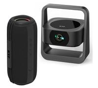 KIT CINÉMA PORTABLE KYF - Vidéoprojecteur Pliable et Compact Android 13 Full HD + Enceinte Bluetooth 60W IPX6