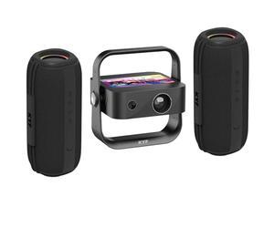 KIT CINÉMA Portable KYF - Vidéoprojecteur Tablette Tactile 7’’ Android + 2 Enceintes Bluetooth 60W Étanches