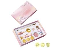 Kit cire à cacheter - Set sceau cire à cacheter | sceau de | Perles Ciře Venvelope | Kit complet pour sceller les lettres | Outil de chauffage Ciře décoration invitation de mariage papeterie cr