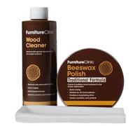 Kit Cire d’Abeille - Nettoie, Cire, Polit & Protège, les Plans de Travail & les Portes - Contient Nettoyant Bois 250 ml, Cire d’Abeille 200 ml & Chiffon Non Pelucheux