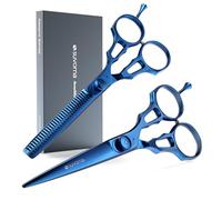 Kit Ciseaux Coiffure Professionnel 5.5" Ciseaux Desepaississant Cheveux Coupe Fourche Cheveux Ciseaux Coiffeur Professionnel, Ciseaux Barbe Homme Ciseaux Cheveux Ciseau Coiffeur Accessoire Cheveux