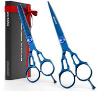 Kit Ciseaux Coiffure Professionnel 5.5" Ciseaux Desepaississant Cheveux Coupe Fourche Ciseaux Coiffeur Professionnel, Ciseaux Barbe Homme Ciseaux Cheveux Ciseau Coiffeur Accessoire Cheveux