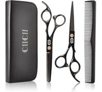 Kit Ciseaux Coiffure Professionnel, 6,5 Pouces Ciseaux De Coiffure Desepaissir - Ciseau Cheveux (Ciseaux Coiffeur Desepaississant Sculpteur Effileur Barbier) Pour Bricolag Domicile Salon Noi[Z558]