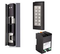 Kit clavier à code noir SLIMSTONE avec gâche MODULECSH et alimentation. - LOCINOX -