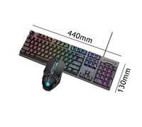 Kit clavier et souris de jeu avec fil, rétro-éclairage arc-en-ciel, rvb, 104 touches, 2.4G, pour PC, ordinateur portable, GX30S
