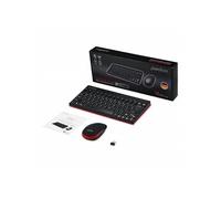 PERIDUO-712 Clavier Et Souris Sans Fil - 2.4GHz - AES 128 Bit - Noir - AZERTY