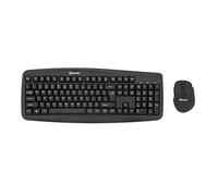Kit Clavier et Souris Sans Fil, Layout USA avec 105 touches, Récepteur Nano USB, 800/1200/1600 DPI Réglable, noir