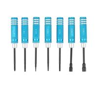 Kit Clé À Écrou Pour Hélicoptère Rc, 7 Pièces, Croix Droite 1.5 2.0 2.5mm Tournevis Hexagonal 4.0 5.5mm À Manchon Outils Clé À Écrou Pour Drone De Voiture-Générique