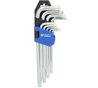 BRILLIANT TOOLS Jeu de clés mâles coudées BT045009 — 9 pièces profil six pans creux, courtes
