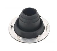 Kit clignotant de conduit de tente en silicone résistant à la chaleur à double paroi pour cheminée (noir)
