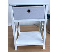 Kit Closet Table de Chevet 1 CAJ. Tissu Blanche Meuble auxiliaire, Unique