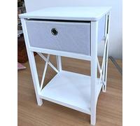 Kit Closet Table de Chevet 1 CAJ. Tissu Gris Meuble auxiliaire, Unique