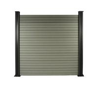 Kit Clôture 1.6 X 1.2m Composite - Kit De Fixation Offert - Gris