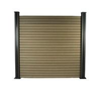 Kit Clôture 8 X 1.6m Composite - Kit De Fixation Offert - Marron Marron