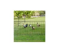Kit clôture filet à poules 12 m avec porte 6 piquets double pointe