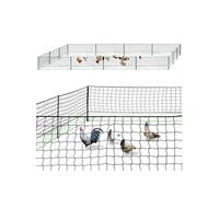 IDMarket – Kit clôture filet à poules 50 m avec porte 15 piquets double pointe