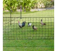 IDMarket - Kit clôture Filet à Poules 50 M avec Porte 15 piquets Double Pointe