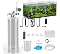 Kit CO2 Aquarium 4kg, Générateur CO2 Aquarium avec Électrovanne, Diffuseur | Système CO2 Aquarium avec Bouteille CO2 4kg, Compteur Bulles, Diffuseur, électrovanne 12V pour Aquarium Planté et Aquascaping