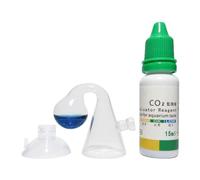Kit CO2 pour aquarium, kit de contrôle de chute CO2, contrôle de chute de solution de contrôle CO2 portable de 15 ml, précise du CO2 pour aquarium, contrôle des gouttes sanitaires acquat