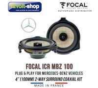 Kit coaxial surround 2 voies FOCAL ICR MBZ 100 - 4" (100mm) pour Mercedes