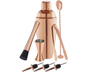 Kit cocktail 8 pièces en coffret cadeau - aspect cuivré