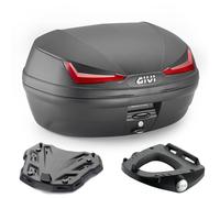 Kit Coffre E455N Givi + Platine BMW C 650 Sport 2016 2017 2018 Noir 45L