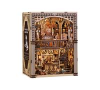Kit Coin Lecture avec Éclairage LED, Puzzle 3D en Bois, Maquette De Maison Miniature À Monter Soi-même, Serre-Livres, Étagère, Cadeau Créatif pour Adultes 2