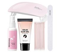 Kit Colle et Décolleur pour Ongles - Kit De Dépose Des French Manucure | Outil Manucure Polyvalent Avec Lampe UV Pour Filles Femmes Maison Voyage Fêtes Mariage