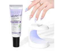 Kit Colle Pour Faux Ongles Fort: Tenue 30 Jours : Kit Gel Adhésif Capsule Avec Lampe U V, Mini Lampe U V Led À Séchoirs Rapide, Kit Manucure Salon Et Nail Art Diy