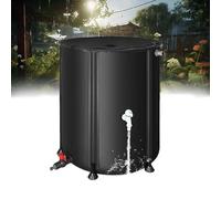 Kit collecteur d'eau de pluie, 200 l avec support, robinet et couvercle à fermeture éclair - Système efficace de citerne d'eau pour un jardinage durable et un stockage respectueux de l'environnement
