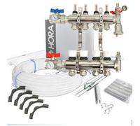 Kit Collecteur plancher chauffant hydraulique nourrice et tube PER - 4 sorties