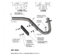 Kit collecteurs LeoVince E5 BETA RR 4T 125 LC/RR MOT 4T 125 LC 2021 2023