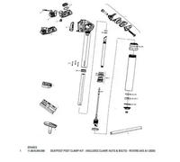 Kit collier de serrage pour tige de selle Rockshox Reverb AXS Noir