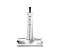 VEVOR Kit Colonne à Bière Robinet Simple, Distributeur de Bière Boisson en Acier Inoxydable, Tireuse à Bière avec Régulateur à Double Jauge W21,8 et Coupleur de Fût Système S, Plateau d'Égouttage, Bar