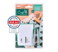 Kit de tampons textiles Craft Labeler avec 25 ml de peinture textile | Encre résistante au lavage en machine jusqu'à 90 °C | Pour vêtements et tissus | accessoires parfaits pour les tampons en bois