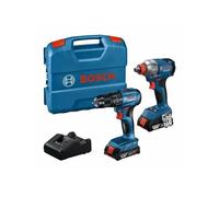 Kit combiné - BOSCH - GDX 18V-285 / GSR 185-LI - 2x2,0 Ah - 18 V sans fil - L-CASE