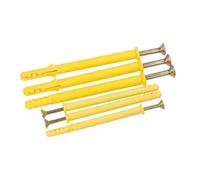 Kit combiné de 1 à 20 chevilles murales en plastique sec et vis autoperceuses à tête plate galvanisées en croix M6 M8 M10(M6x100mm-10pcs)