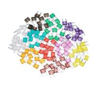 Kit combiné de fusibles automobiles assortis de 100 pièces comprenant des micro-fusibles standard à mini-lame et un extracteur pour camping-cars, bateaux, camions, valeurs