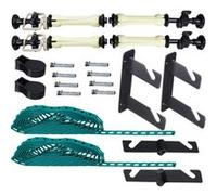 Kit combiné MB-10 BRESSER de Supports muraux et Supports de Pieds d'Éclairage pour 2 Rouleaux de Fond chacun Rouge G
