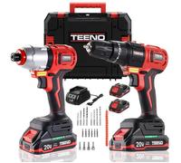 Kit combiné sans fil - TEENO - 20V - 6 outils - 2x1,5Ah - Rouge