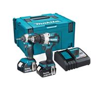 Kit Combo Makita LXT 18V 2 X 5,0Ah Perceuse Et Visseuse À Chocs MAKDLX2507TJ