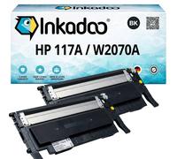 Kit Compatible Inkadoo avec HP W2070A / 117A XL, 2 Cartouche Toner Noir, Neu