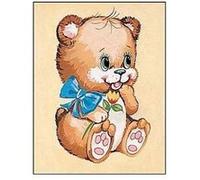 Kit compet Canevas - 14x18cm - L'ourson Multicolore G