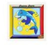 Kit compet Canevas - 15x15cm - Dauphin bulles - gros trous spécial débutant Multicolore G