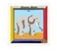 Kit compet Canevas - 15x15cm - Elephant gris - gros trous spécial débutant Multicolore G