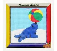 Kit compet Canevas - 15x15cm - Otarie - gros trous spécial débutant Multicolore G