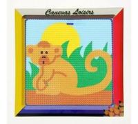Kit compet Canevas - 15x15cm - Singe - gros trous spécial débutant Multicolore G