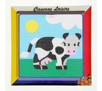 Kit compet Canevas - 15x15cm - Vache - gros trous spécial débutant Multicolore G