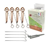 Kit Complet 4 pièges a Taupe Rats taupiers Campagnol Type putange Rigide Haute qualité utilisé par Les détaupeurs Professionnels