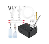 VEVOR Kit complet aérographe double action compresseur – buses 0,2/0,3/0,5 mm – pression réglable